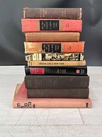 Stack of eight vintage New York-themed hardcover books