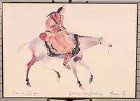 Full view of framed Carol Grigg exhibit poster