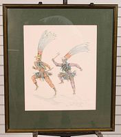 Full view of framed print showing artwork, mat and frame