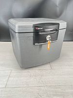 Full view of Sentry H4100 gray fire-safe chest