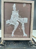 Full view of framed monoprint