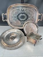 All four silver-plated items group view