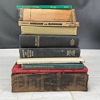 Stack showing all eight books from top Encounter with Jesus to bottom Lives of the Saints