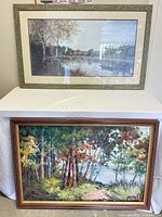 Both framed artworks front view