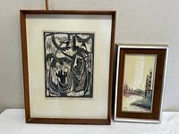 Both framed artworks side by side