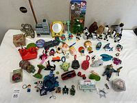 Full lot overview on white surface