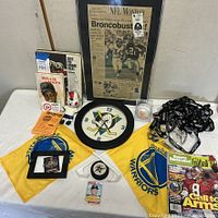 Overview of all items laid out on table