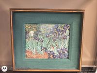 Front view of framed iris print