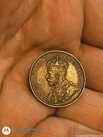 Obverse showing King George V portrait and legend