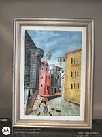 Framed street scene print front view