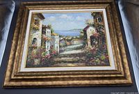 Full view of framed painting