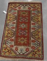 Full view of rug showing overall design and colors