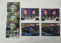 All eight Topps Now F1 cards laid out