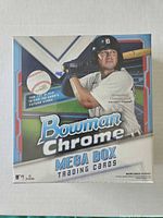 Front of sealed 2021 Bowman Chrome Mega Box