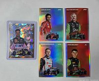 All five Topps Chrome 1954 insert cards laid out