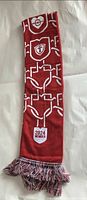Front of scarf showing Toronto FC crest, chain graphic, 2024 Member patch, fringe