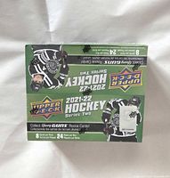 Top view of sealed 2021-22 Upper Deck Series Two hockey card box