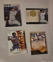 Front view of four Cal Ripken Jr. cards
