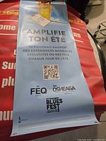 Entire banner laid out showing design and size