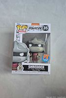 Front view of boxed Shredder #35 Pop! figure