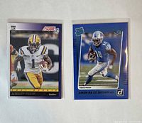 Front view of both rookie cards