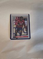 Front of Jonathan David rookie trading card in sleeve