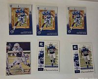 Fronts of six Jonathan Taylor rookie cards