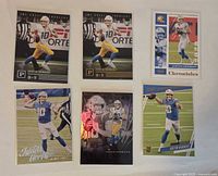 Fronts of all six Justin Herbert rookie cards