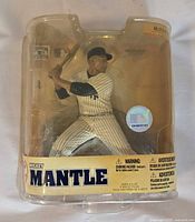 Front view of sealed McFarlane Toys Mickey Mantle figure