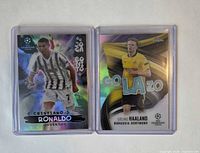 Fronts of both Topps Chrome cards displayed side-by-side