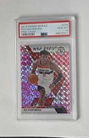 Front of PSA-slabbed 2019 Panini Mosaic Rui Hachimura Pink Camo rookie card