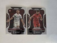 Front view of both Panini Prizm cards showing player images and RC shield