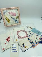Overview of boxed set and individual hankies
