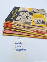 Stack of Family Circle magazines