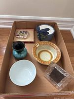 Full lot showing all items in cardboard box