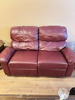 Loveseat front view, upright position