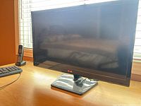 Front view of LG monitor with stand