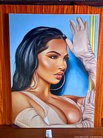 Full view of the oil painting on canvas