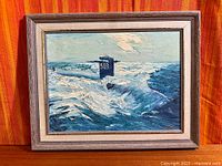 Frontal view of framed painting