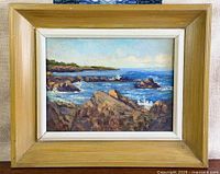 Framed oil painting full view