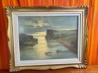 Full view of framed painting front