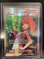 Front of Brigette Full Art Holo Secret Rare card inside toploader