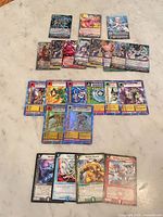 All 23 cards laid out in three rows