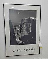 Front view of framed Ansel Adams print