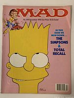 Front cover of MAD Magazine issue 299 December 1990 featuring Bart Simpson illustration