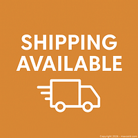 Graphic with Shipping Available text and truck icon