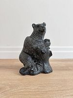 Full view of soapstone bear sculpture front left
