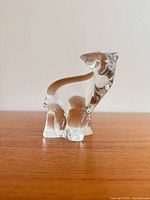 Front three-quarter view of crystal polar bear figurine