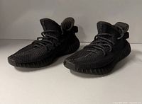 Pair of Adidas Yeezy Boost 350 sneakers angled view
