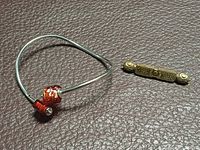Bracelet and pin entire view